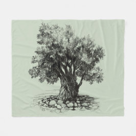 Oude olijfboom fleece deken