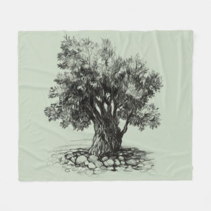 Oude olijfboom fleece deken