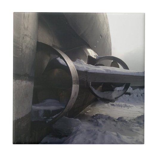 Oude onderzeeër tegeltje (Voorkant)