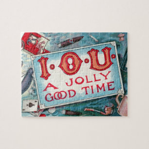 Oude ondeugden Feest, gokken drinken roken Legpuzzel