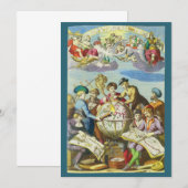 Oude ontdekkingsreizigers met antieke wereldbolkaa kaart (Voorkant / Achterkant)