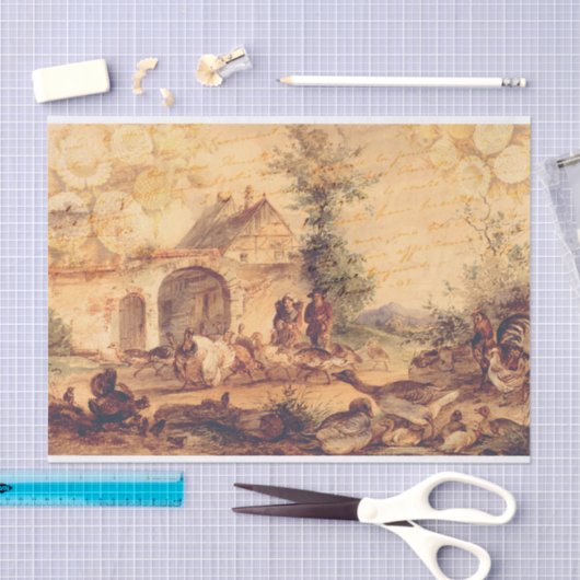 Oude ontwapeningspagina tissuepapier (Craft)