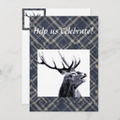 Oude ontwerp herten scheiding of aangepast feestje kaart (Voorkant / Achterkant)