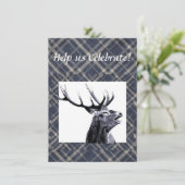 Oude ontwerp herten scheiding of aangepast feestje kaart (Staand voorkant)