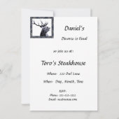 Oude ontwerp herten scheiding of aangepast feestje kaart (Achterkant)