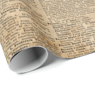 Oude ontwerppagina Glanzend opvulpapier Cadeaupapier