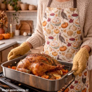 Oude oogst Thanksgiving patroon Rustieke herfst Schort