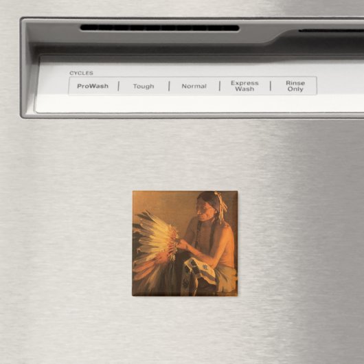 Oude Oorlog Bonnet van Joseph Henry Sharp Magneet (Insitu (Vaatwasser))