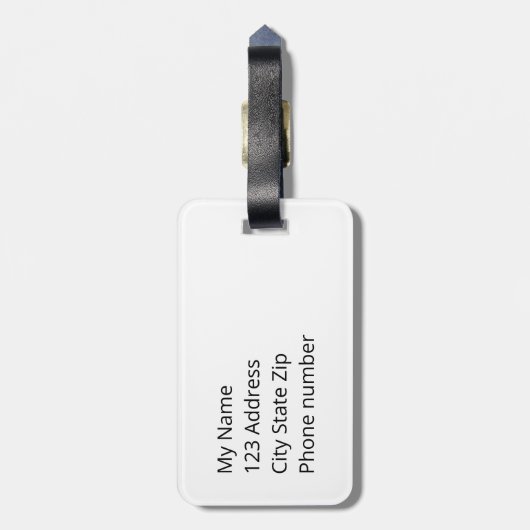 Oude ophaaltrommel bagagelabel (Achterkant verticaal)