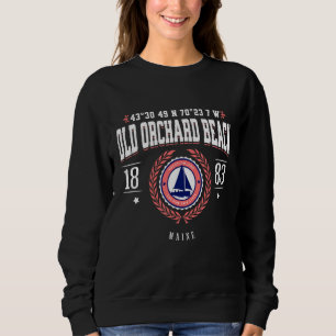 Oude Orchard Beach Maine Nautical Zeilboot Strand Trui