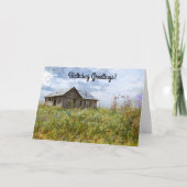 Oude Oude Huis Art Birthday Kaart (Voorkant)