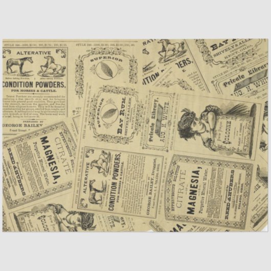  Oude Oude Krant Tissuepapier (Voorkant)