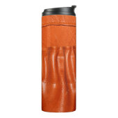 Oude oude oude autostoeldetails. blauw, weg. thermosbeker (Gedraaid links)