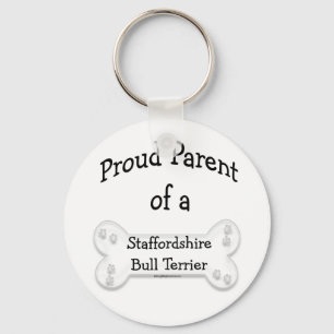 Oude ouder van een Staffy Sleutelhanger