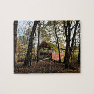 Oude overdekte brug. legpuzzel