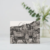 Oude overdekte wagen briefkaart (Staand voorkant)