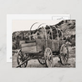 Oude overdekte wagen briefkaart (Voorkant / Achterkant)