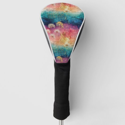 Oude Paardenbloem Abstract Patroon (1) Golfheadcover (Voorkant)