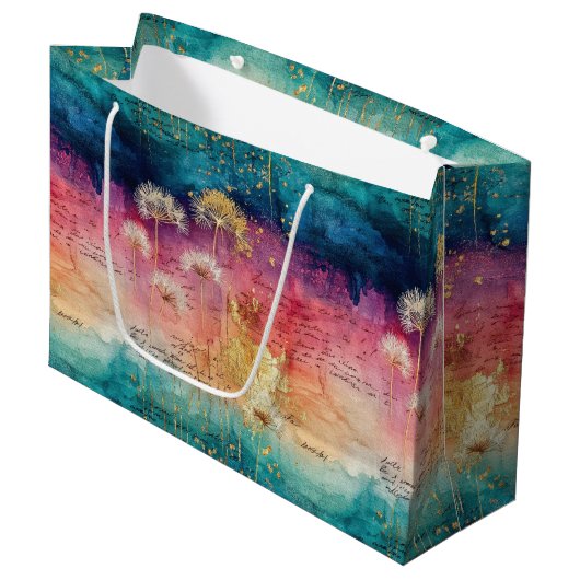 Oude Paardenbloem Abstract Patroon (1) Groot Cadeauzakje (Voorkant Gekanteld)