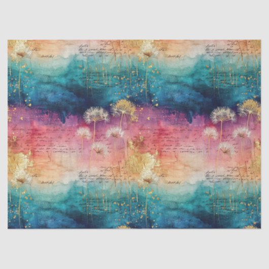 Oude Paardenbloem Abstract Patroon (1) Tissuepapier (Voorkant)