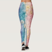 Oude Paardenbloem Abstract Patroon (3) Leggings (Achterkant)