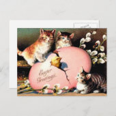 Oude paasgroeten, vakantie ansichtkaart feestdagenkaart (Voorkant / Achterkant)