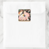 Oude paasgroeten vierkante sticker (Tas)