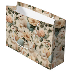 Oude Paashaas Bloemen (1) Groot Cadeauzakje