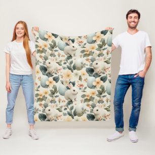 Oude Paashaas Bloemen (6) Fleece Deken