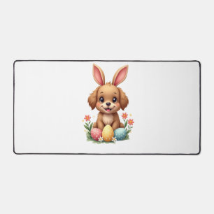 Oude Paashaas Hond Cute Puppy Illustratie w Bureaumat