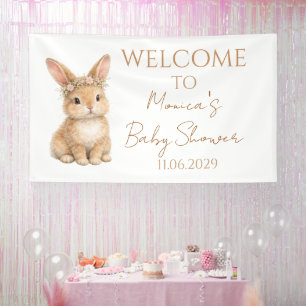 Oude paashaas konijn baby waterverf spandoek