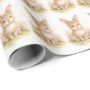 Oude Paashaas Konijn Ei Waterverf Cadeaupapier