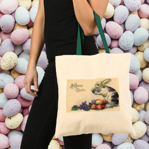 Oude Paashaas met Paaseieren in een Mand Tote Bag
