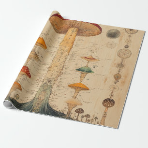 Oude Paddenstoel Botanische Grafiek (11) Cadeaupapier