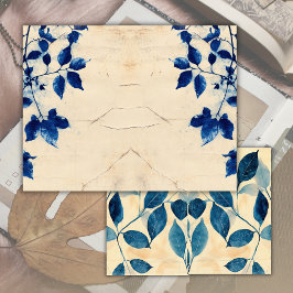 oude pagina Blue Greenery Junk Journal