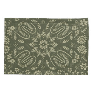 Oude paisley-bandana-kussenhoes Crème & Wassen Kussensloop