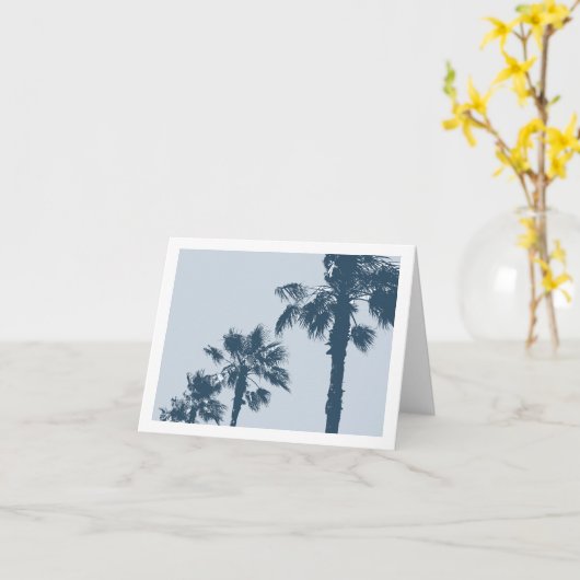 Oude Palmbomen Kaart (Gele Bloem)