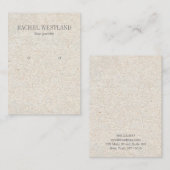 Oude Papier Luxe Sieraden Oorbel display Visitekaartje (Voorkant / Achterkant)