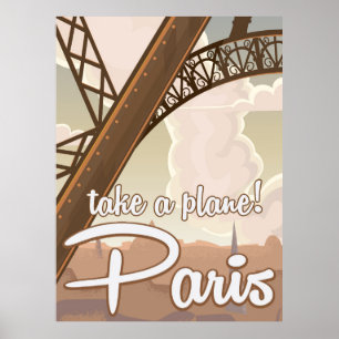 Oude Parijs Cartoon reisposter Poster