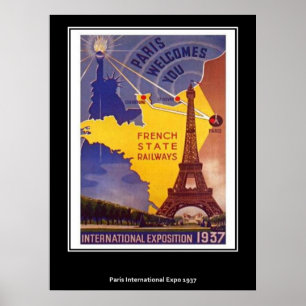 Oude Parijse Poster