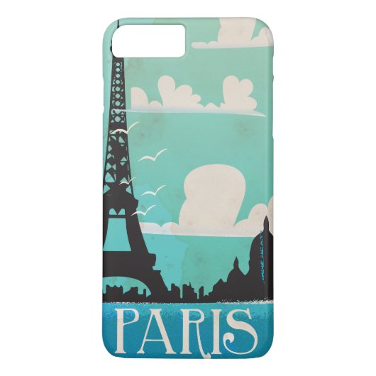 Oude Parijse reisposter Case-Mate iPhone Case (Achterkant)