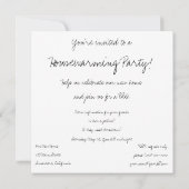 Oude pasgetrouwden kussen elkaar, housewarmingfees kaart (Achterkant)