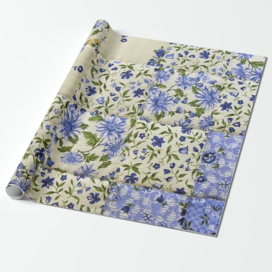 Oude Patchwork Quilt Cadeaupapier (Uitgerold)