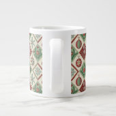 Oude Patchwork Quilt Kerstpatroon Extra Grote Beker (Achterkant)