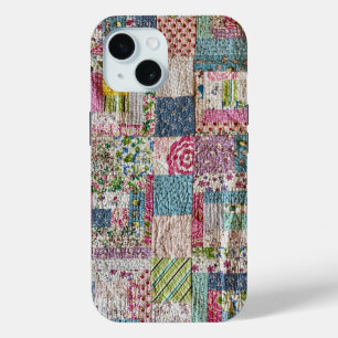 Oude patchwork quilt telefoonhoes
