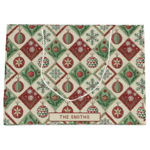 Oude Patchwork Quilted Kerstpatroon Op Maat