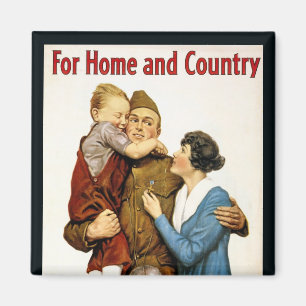 Oude patriotische soldaat voor Victory Liberty Loa Magneet