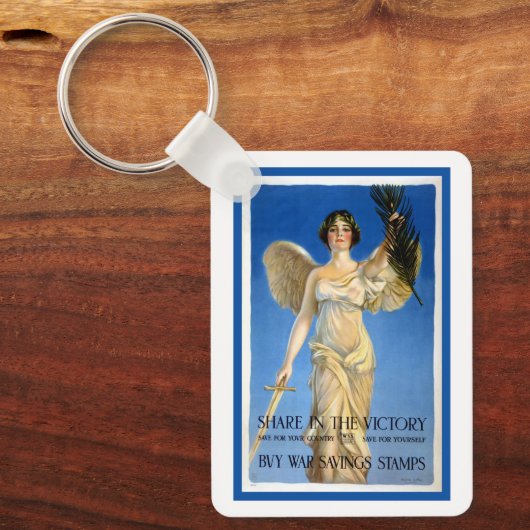 Oude patriottische engel voor vrouwen, Koop oorlog Sleutelhanger (Voorkant)