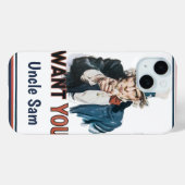 Oude Patriottische Oom Sam Ik Wil JOU Case-Mate iPhone Case (Achterkant (horizontaal))