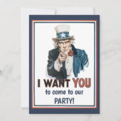 Oude Patriottische Oom Sam Ik Wil JOU Kaart (Voorkant)